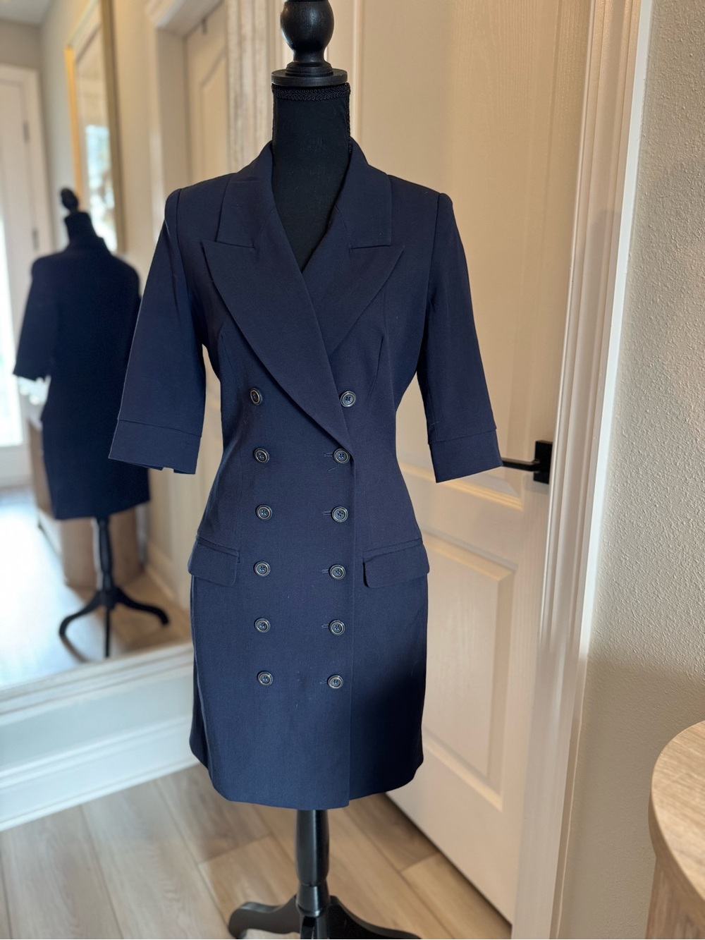 VENUS Navy Blue Mini Business Jacket Dress - Picture 6 of 13